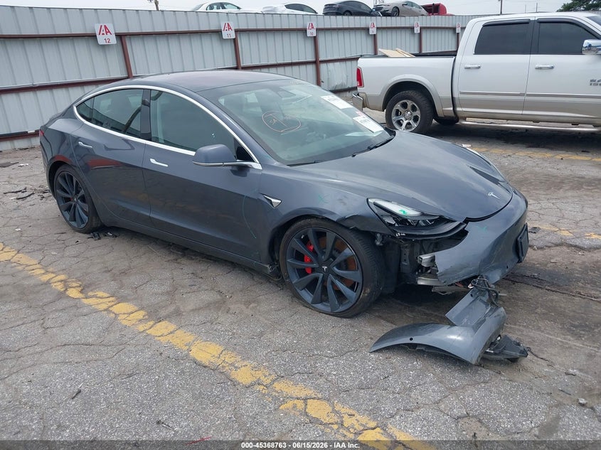 2019 Tesla Model 3 VIN 5YJ3E1EB9KF231174 IAAI salvage auction — FRONT END, Salvage Title, sold $4,150 on 2026-07-31 (photo 1)