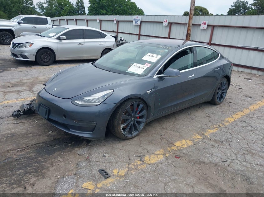 2019 Tesla Model 3 VIN 5YJ3E1EB9KF231174 IAAI salvage auction — FRONT END, Salvage Title, sold $4,150 on 2026-07-31 (photo 2)