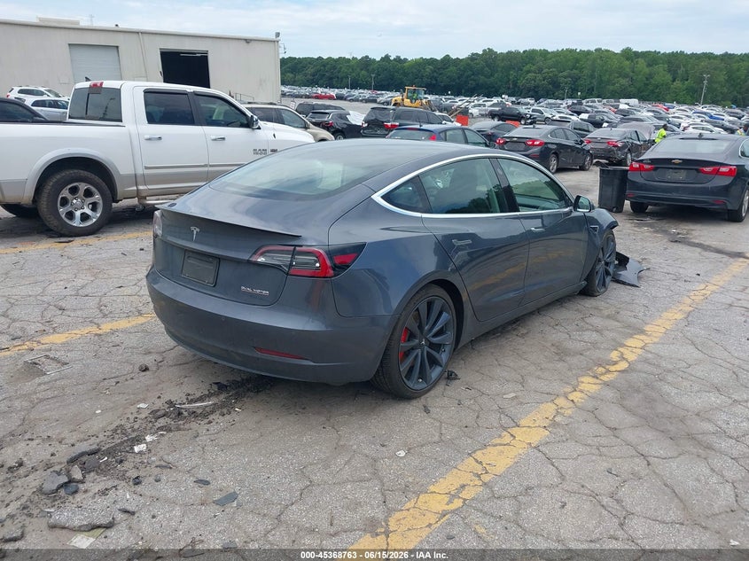 2019 Tesla Model 3 VIN 5YJ3E1EB9KF231174 IAAI salvage auction — FRONT END, Salvage Title, sold $4,150 on 2026-07-31 (photo 4)
