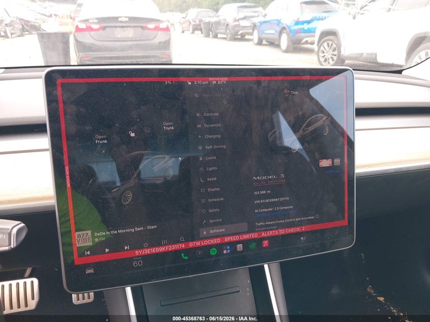 2019 Tesla Model 3 VIN 5YJ3E1EB9KF231174 IAAI salvage auction — FRONT END, Salvage Title, sold $4,150 on 2026-07-31 (photo 7)