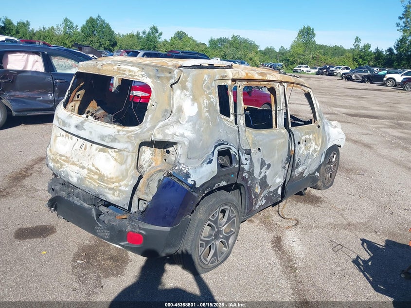 2016 Jeep Renegade VIN ZACCJBDT9GPD28113 IAAI salvage auction — TOTAL BURN, Salvage Title, sold $25 on 2026-07-28 (photo 4)