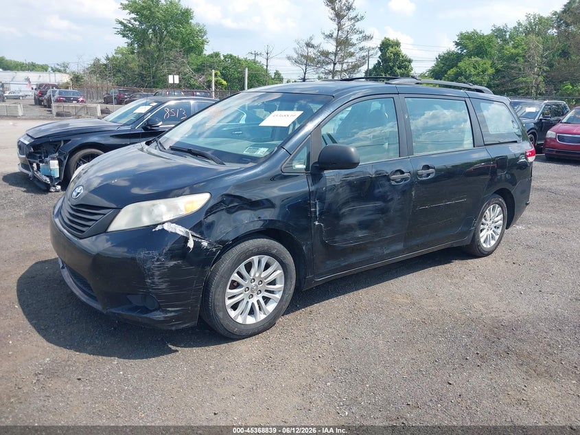 2011 Toyota Sienna VIN 5TDZK3DC7BS015764 IAAI salvage auction — REAR END, Clear (New York), sold $1,025 on 2026-07-06 (photo 2)