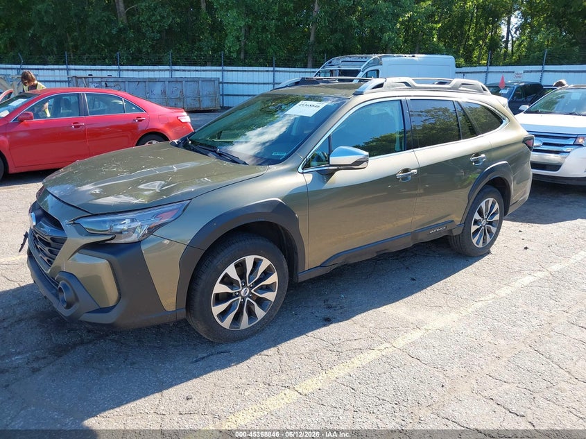 2025 Subaru Outback VIN 4S4BTGPD3S3138131 IAAI salvage auction — FRONT & REAR, Salvage Title, sold $12,300 on 2026-07-22 (photo 2)