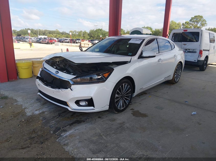 2018 Kia Cadenza VIN KNALB4J16J5116472 IAAI salvage auction — FRONT END, Salvage Title, sold $1,350 on 2026-07-18 (photo 2)