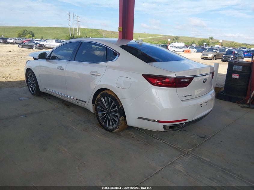 2018 Kia Cadenza VIN KNALB4J16J5116472 IAAI salvage auction — FRONT END, Salvage Title, sold $1,350 on 2026-07-18 (photo 3)