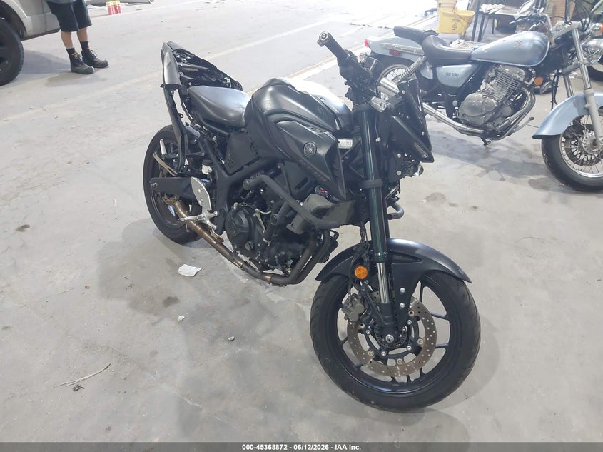 2021 Yamaha Mt-03 VIN MH3RH20YXMK005218 IAAI salvage auction — THEFT, Rebuildable (Florida), sold $1,050 on 2026-07-28 (photo 1)