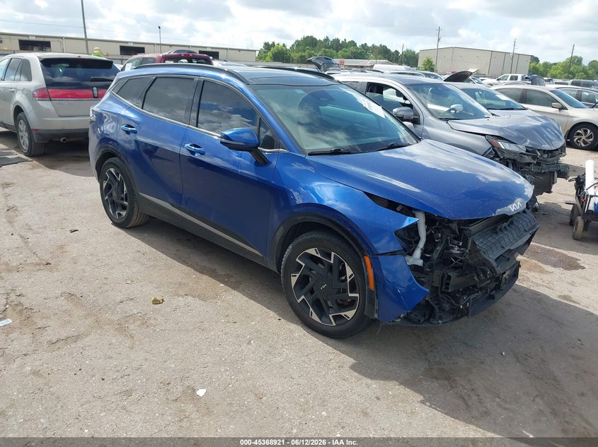 2024 Kia Sportage VIN 5XYK53DF4RG202132 IAAI salvage auction — FRONT END, Original (Texas), sold $10,600 on 2026-07-29 (photo 1)