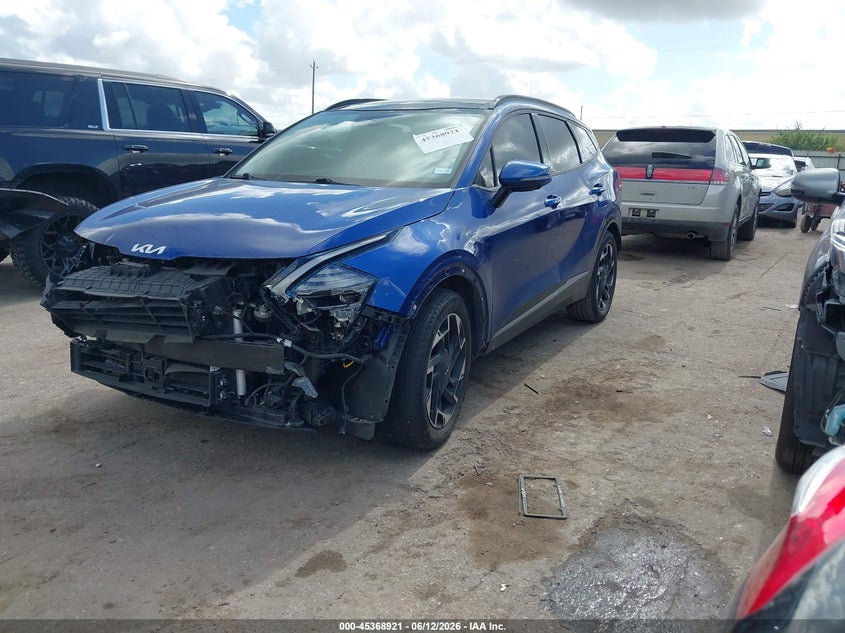 2024 Kia Sportage VIN 5XYK53DF4RG202132 IAAI salvage auction — FRONT END, Original (Texas), sold $10,600 on 2026-07-29 (photo 2)