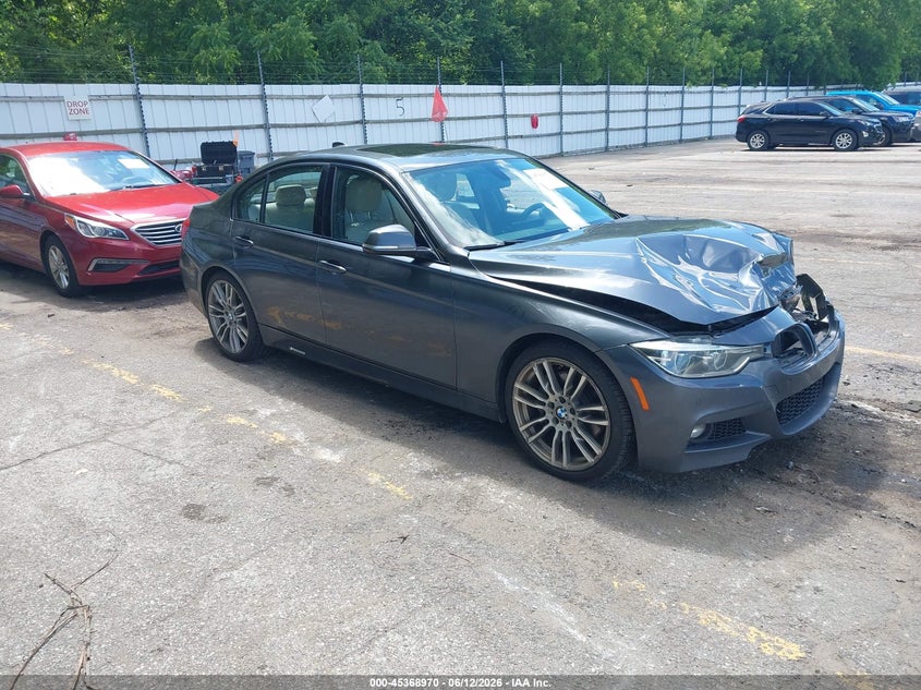 2016 BMW 3er VIN WBA8B3G5XGNT91992 IAAI salvage auction — FRONT END, Clear (Michigan), sold $3,825 on 2026-07-27 (photo 1)