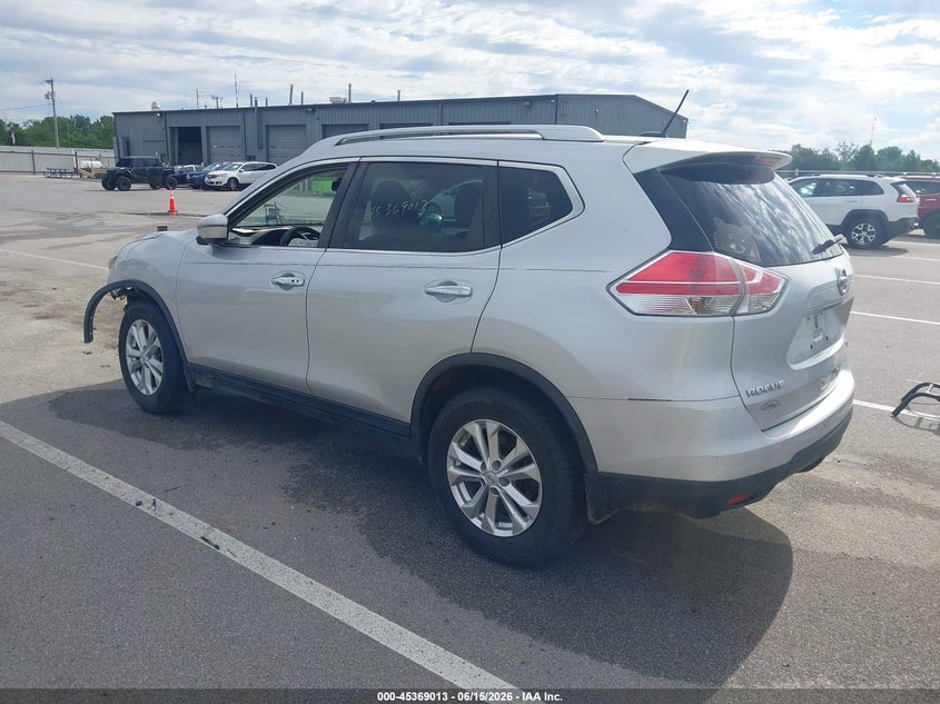 2016 Nissan Rogue VIN KNMAT2MV6GP662664 IAAI salvage auction — FRONT END, Clear (Indiana), sold $1,350 on 2026-07-31 (photo 3)