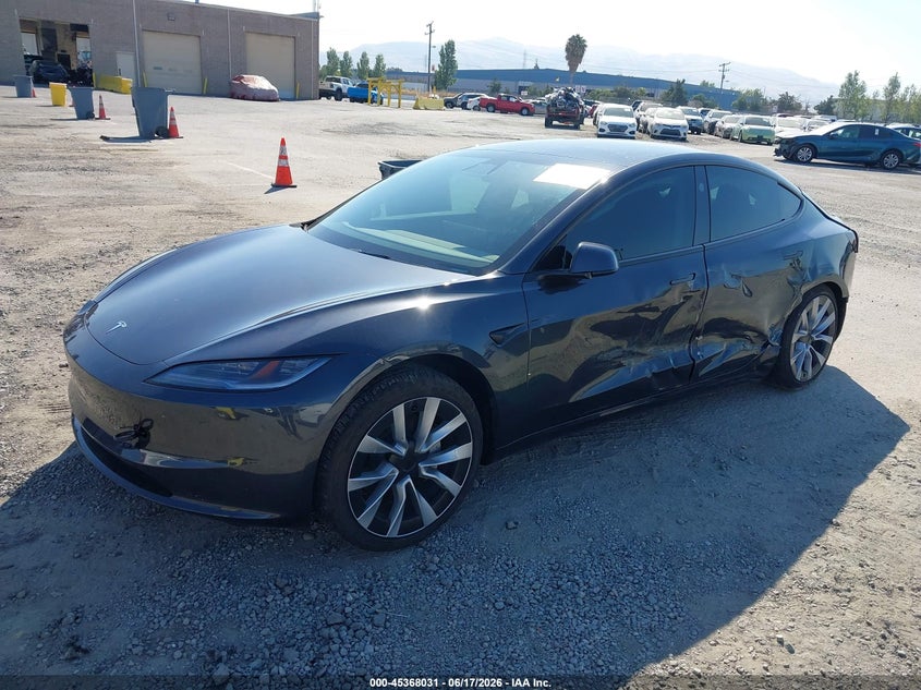 2025 Tesla Model 3 VIN 5YJ3E1EB5SF928311 IAAI salvage auction — RIGHT REAR, Salvage Title, sold $3,700 on 2026-07-29 (photo 2)