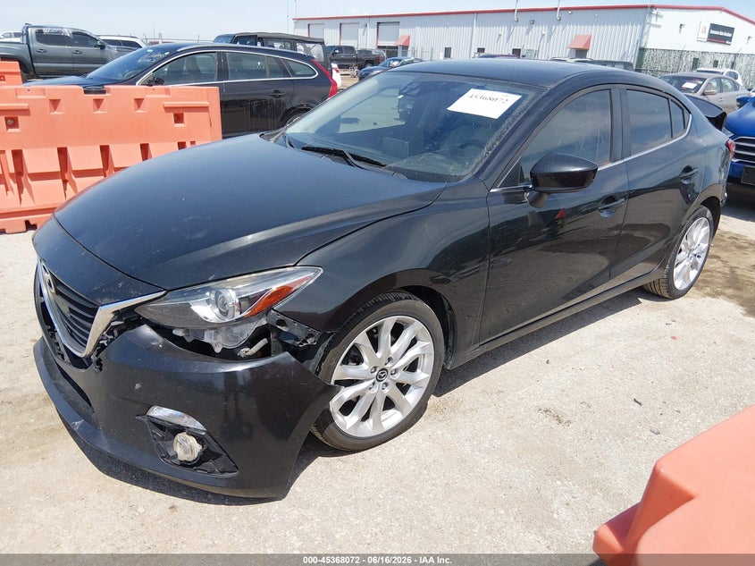 2015 Mazda 3 VIN JM1BM1W38F1234569 IAAI salvage auction — FRONT & REAR, Salvage (Kansas), sold $975 on 2026-07-09 (photo 2)