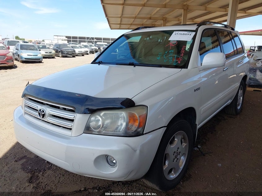 2007 Toyota Highlander VIN JTEDP21A970126718 IAAI salvage auction — FRONT END, Clear (Arizona), sold $1,000 on 2026-07-14 (photo 2)