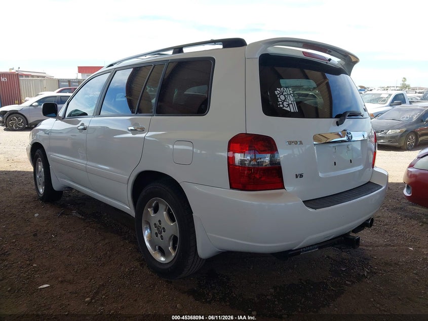 2007 Toyota Highlander VIN JTEDP21A970126718 IAAI salvage auction — FRONT END, Clear (Arizona), sold $1,000 on 2026-07-14 (photo 3)