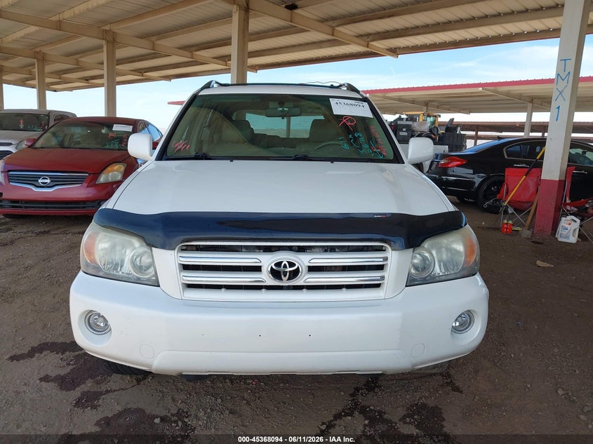 2007 Toyota Highlander VIN JTEDP21A970126718 IAAI salvage auction — FRONT END, Clear (Arizona), sold $1,000 on 2026-07-14 (photo 6)