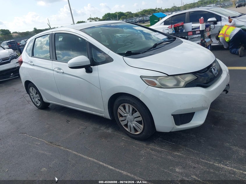 2016 Honda Fit VIN JHMGK5H50GX026328 IAAI salvage auction — FRONT END, Rebuildable (Florida), sold $1,600 on 2026-07-16 (photo 1)
