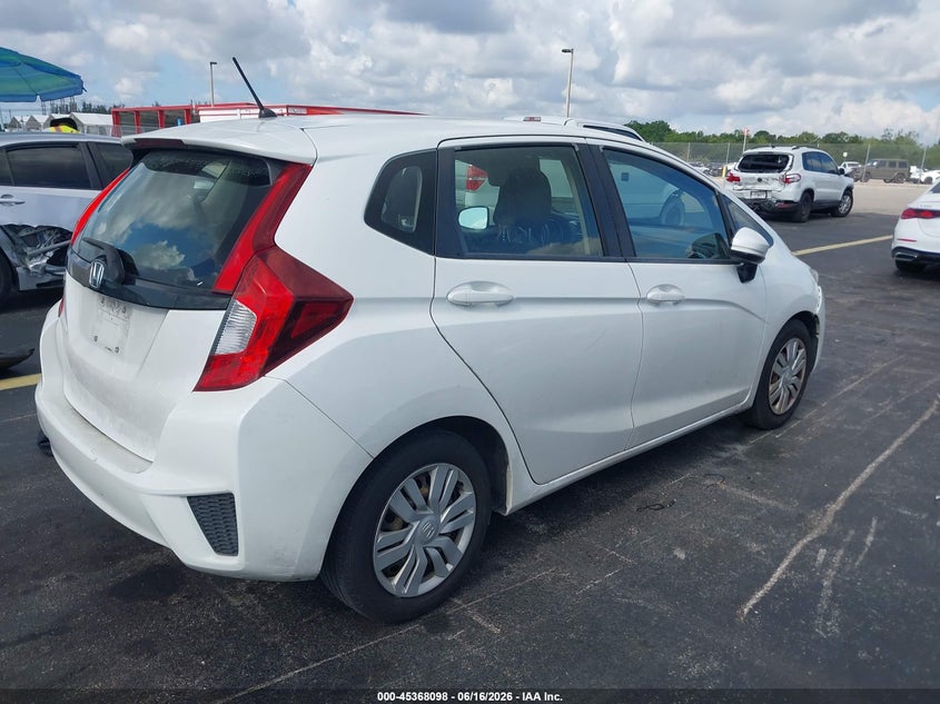 2016 Honda Fit VIN JHMGK5H50GX026328 IAAI salvage auction — FRONT END, Rebuildable (Florida), sold $1,600 on 2026-07-16 (photo 4)