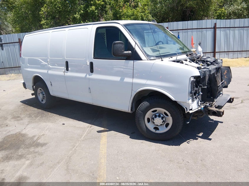 2019 Chevrolet Express 2500 VIN 1GCWGAFG6K1272436 IAAI salvage auction — FRONT END, Clear (California), sold $275 on 2026-07-09 (photo 1)