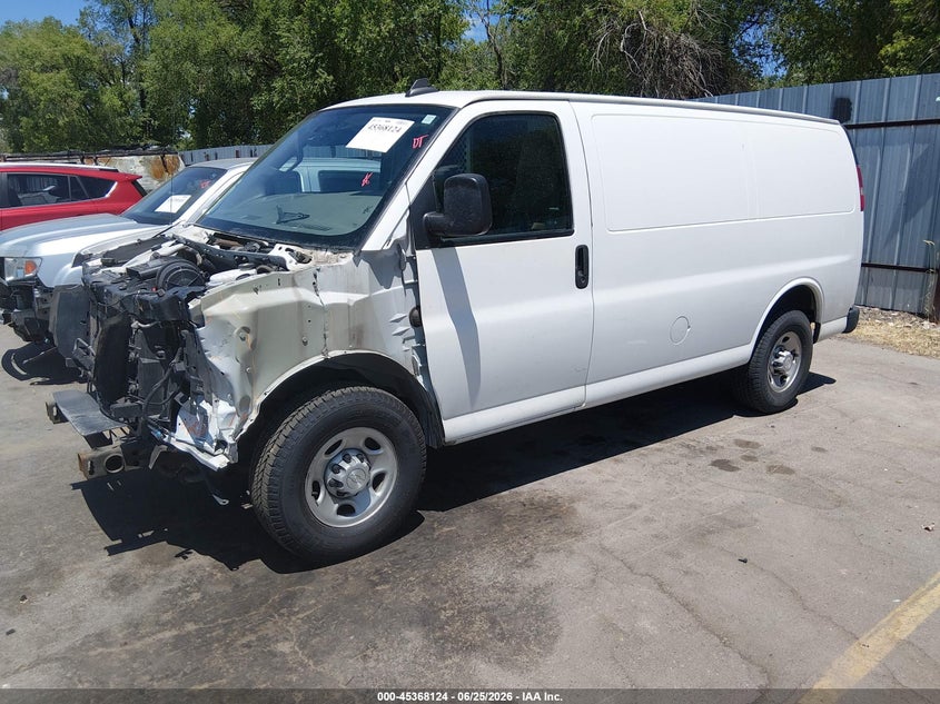 2019 Chevrolet Express 2500 VIN 1GCWGAFG6K1272436 IAAI salvage auction — FRONT END, Clear (California), sold $275 on 2026-07-09 (photo 2)