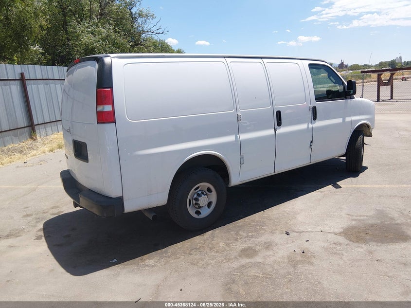 2019 Chevrolet Express 2500 VIN 1GCWGAFG6K1272436 IAAI salvage auction — FRONT END, Clear (California), sold $275 on 2026-07-09 (photo 4)