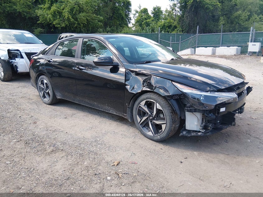 2023 Hyundai Elantra VIN 5NPLS4AG6PH100577 IAAI salvage auction — FRONT END, Salvage - 75% Or Less (Maryland), sold $4,050 on 2026-07-09 (photo 1)