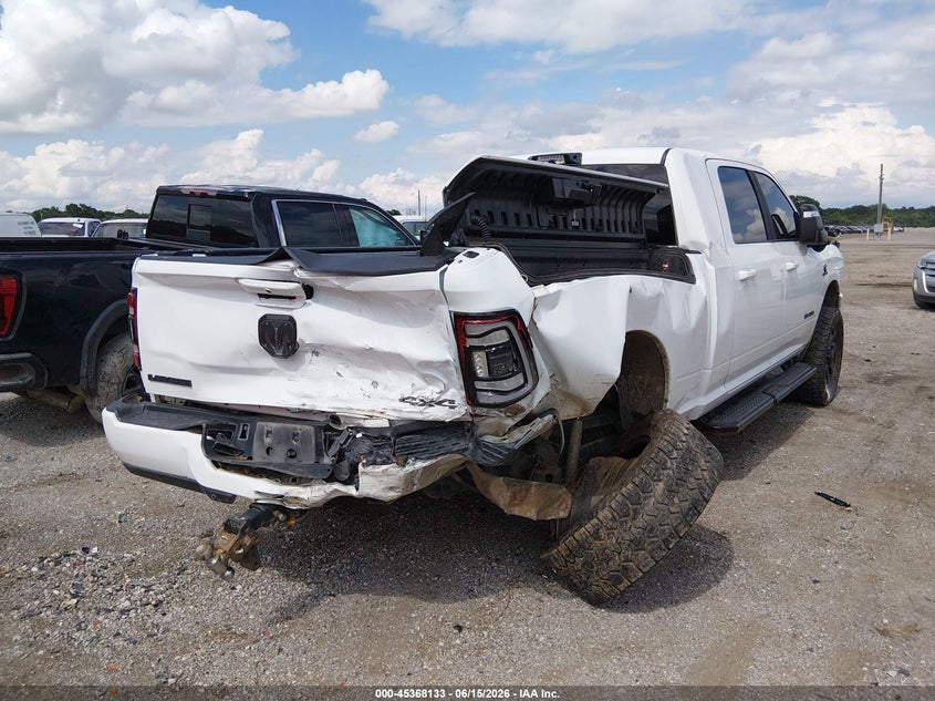 2023 Ram 2500 VIN 3C6UR5NL2PG568965 IAAI salvage auction — RIGHT REAR, Salvage Title, sold $20,100 on 2026-07-21 (photo 4)