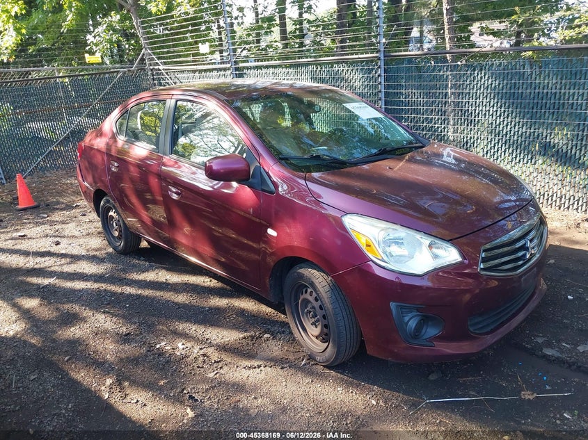 2017 Mitsubishi Mirage VIN ML32F3FJXHH000306 IAAI salvage auction — LEFT REAR, Clear (Virginia), sold $925 on 2026-07-23 (photo 1)