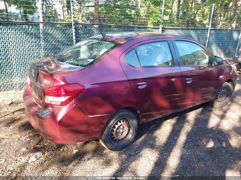2017 Mitsubishi Mirage VIN ML32F3FJXHH000306 IAAI salvage auction — LEFT REAR, Clear (Virginia), sold $925 on 2026-07-23 (photo 4)