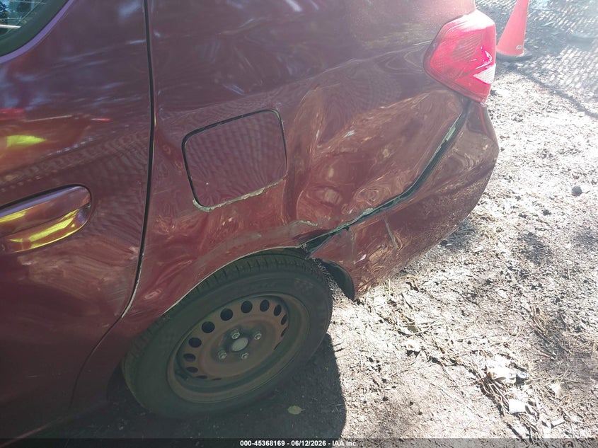 2017 Mitsubishi Mirage VIN ML32F3FJXHH000306 IAAI salvage auction — LEFT REAR, Clear (Virginia), sold $925 on 2026-07-23 (photo 6)