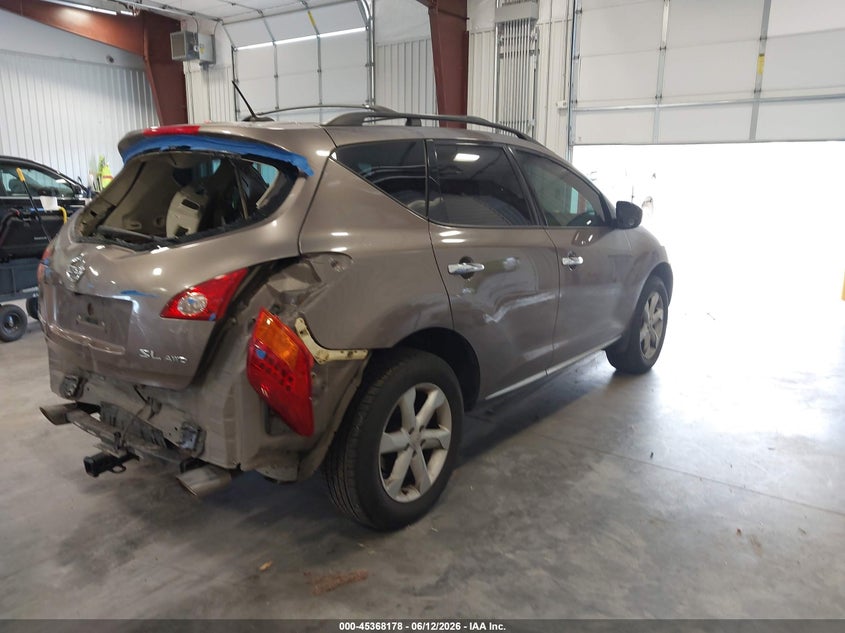 2009 Nissan Murano VIN JN8AZ18W09W146809 IAAI salvage auction — REAR END, Salvage (Colorado), sold $275 on 2026-07-20 (photo 4)