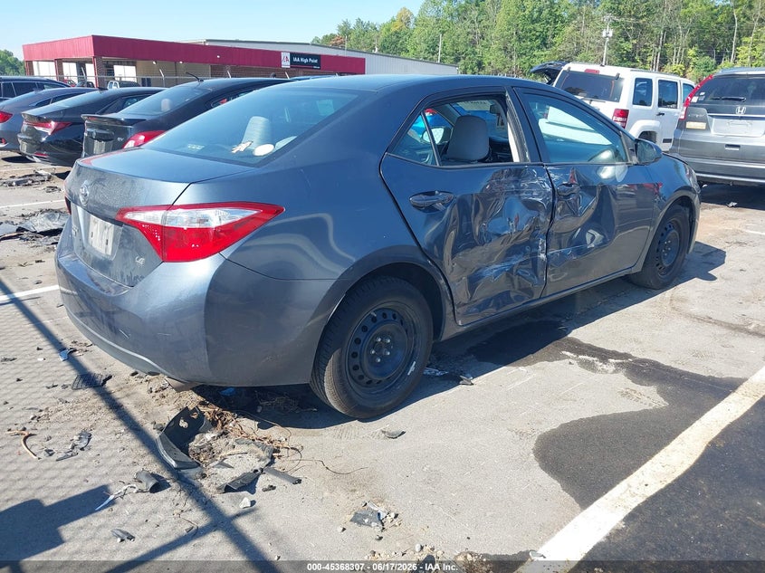 2014 Toyota Corolla VIN 5YFBURHE7EP124135 IAAI salvage auction — RIGHT REAR, Salvage (North Carolina), sold $2,150 on 2026-07-09 (photo 4)