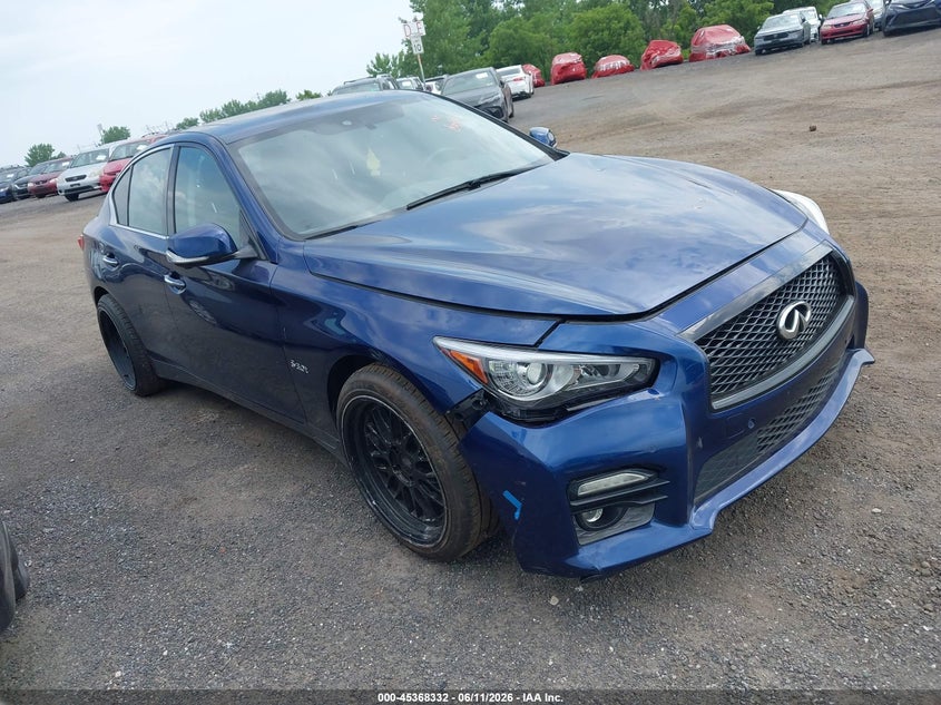 2016 Infiniti Q50 VIN JN1FV7AR6GM451053 IAAI salvage auction — MECHANICAL, Salvage Title, sold $25 on 2026-07-29 (photo 1)