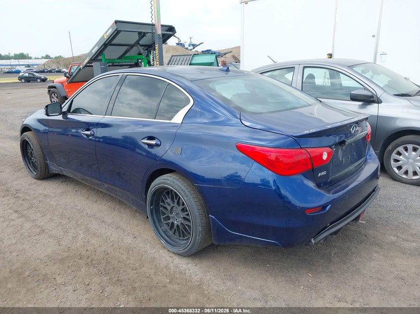 2016 Infiniti Q50 VIN JN1FV7AR6GM451053 IAAI salvage auction — MECHANICAL, Salvage Title, sold $25 on 2026-07-29 (photo 3)