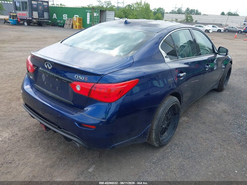 2016 Infiniti Q50 VIN JN1FV7AR6GM451053 IAAI salvage auction — MECHANICAL, Salvage Title, sold $25 on 2026-07-29 (photo 4)