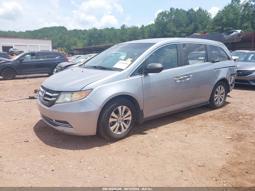 2017 Honda Odyssey VIN 5FNRL5H37HB012945 IAAI salvage auction — REAR END, Salvage (Alabama), sold $2,000 on 2026-07-19 (photo 2)