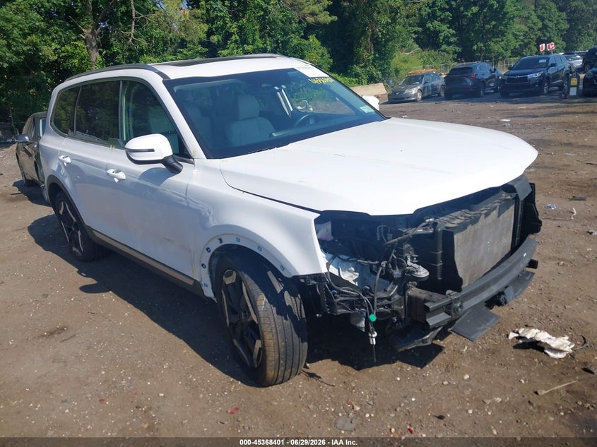 2023 Kia Telluride VIN 5XYP3DGC6PG338830 IAAI salvage auction — FRONT END, Mv-907A (New York), sold $5,600 on 2026-07-28 (photo 1)