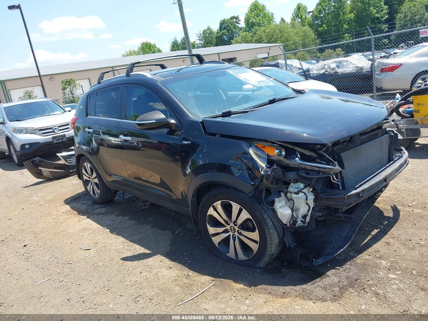 2013 Kia Sportage VIN KNDPCCA29D7491365 IAAI salvage auction — FRONT END, Salvage Title, sold $1,950 on 2026-07-19 (photo 1)