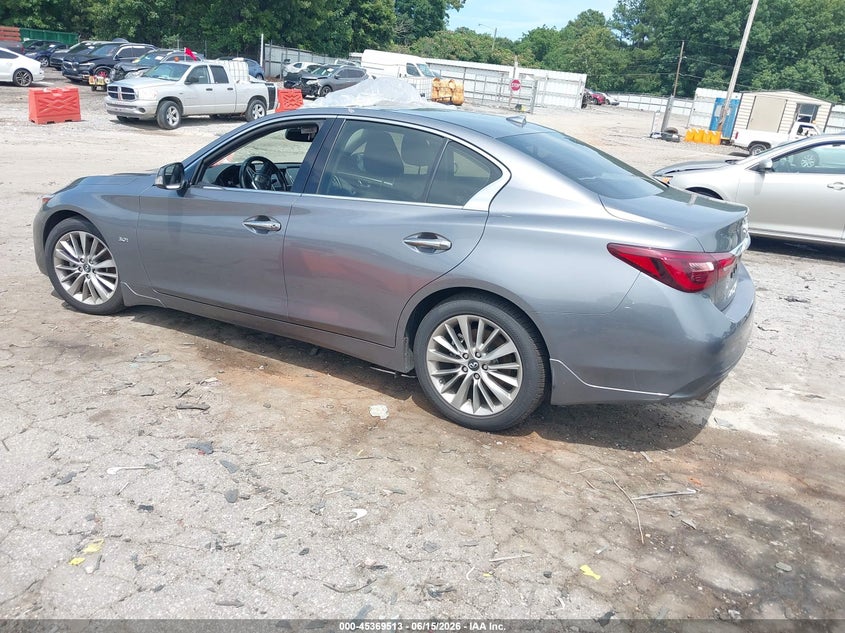 2019 Infiniti Q50 VIN JN1EV7AP8KM513684 IAAI salvage auction — THEFT, Salvage (Georgia), sold $7,550 on 2026-07-15 (photo 3)