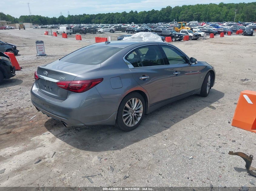 2019 Infiniti Q50 VIN JN1EV7AP8KM513684 IAAI salvage auction — THEFT, Salvage (Georgia), sold $5,200 on 2026-07-11 (photo 4)