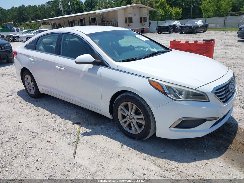 2016 Hyundai Sonata VIN 5NPE24AF6GH278120 IAAI salvage auction — MECHANICAL, Clear (North Carolina), sold $475 on 2026-07-09 (photo 1)