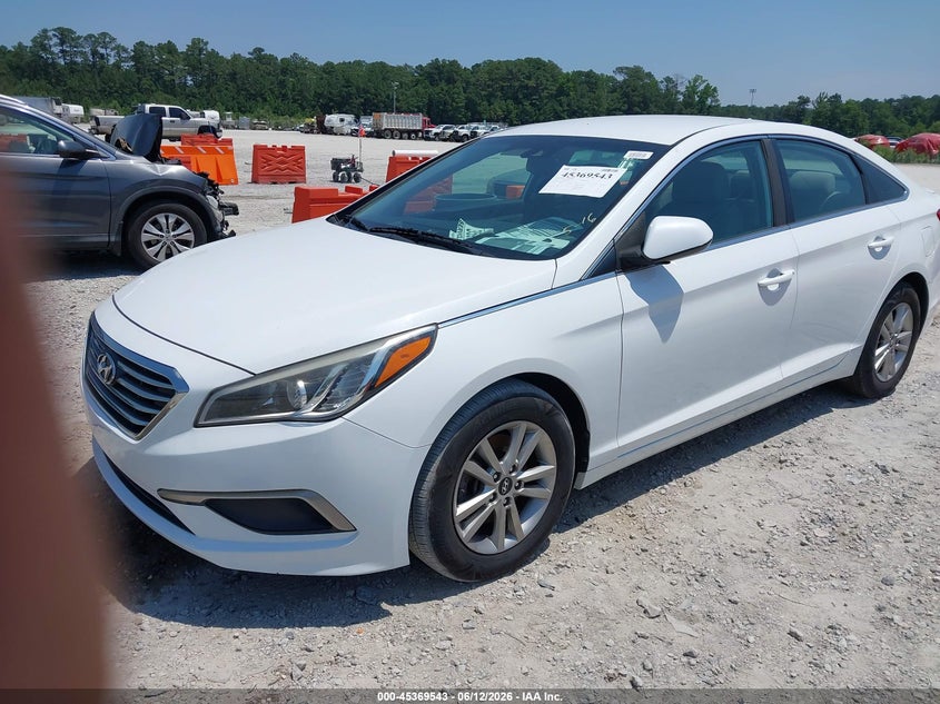 2016 Hyundai Sonata VIN 5NPE24AF6GH278120 IAAI salvage auction — MECHANICAL, Clear (North Carolina), sold $475 on 2026-07-09 (photo 2)