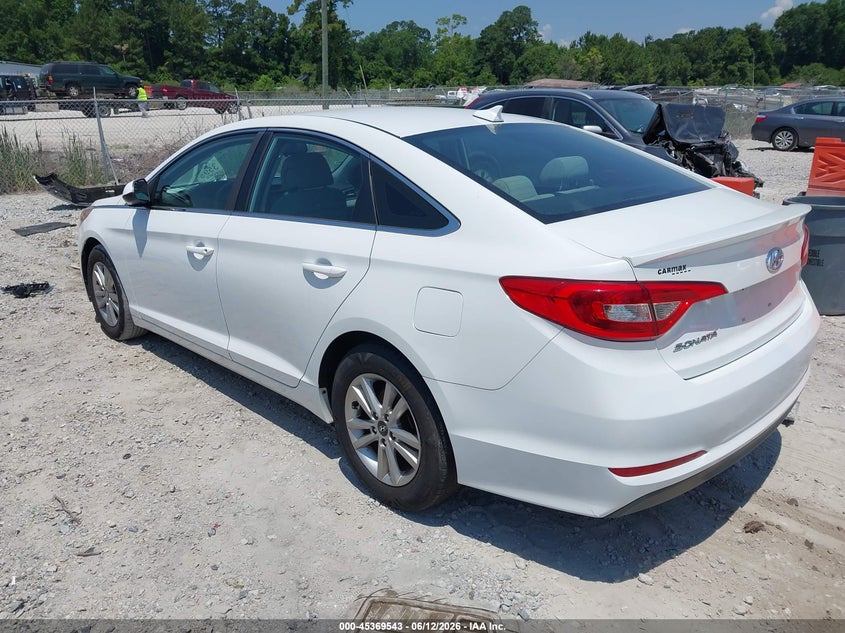 2016 Hyundai Sonata VIN 5NPE24AF6GH278120 IAAI salvage auction — MECHANICAL, Clear (North Carolina), sold $475 on 2026-07-09 (photo 3)