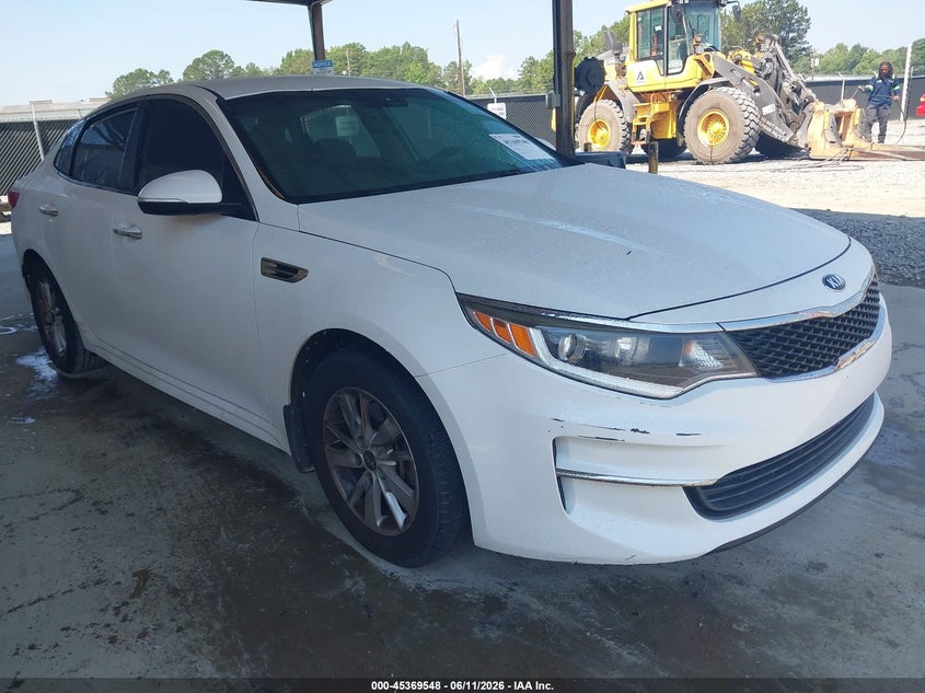 2016 Kia Optima VIN 5XXGT4L36GG064457 IAAI salvage auction — FRONT END, Repossession Paperwork (Georgia), sold $1,150 on 2026-07-13 (photo 1)