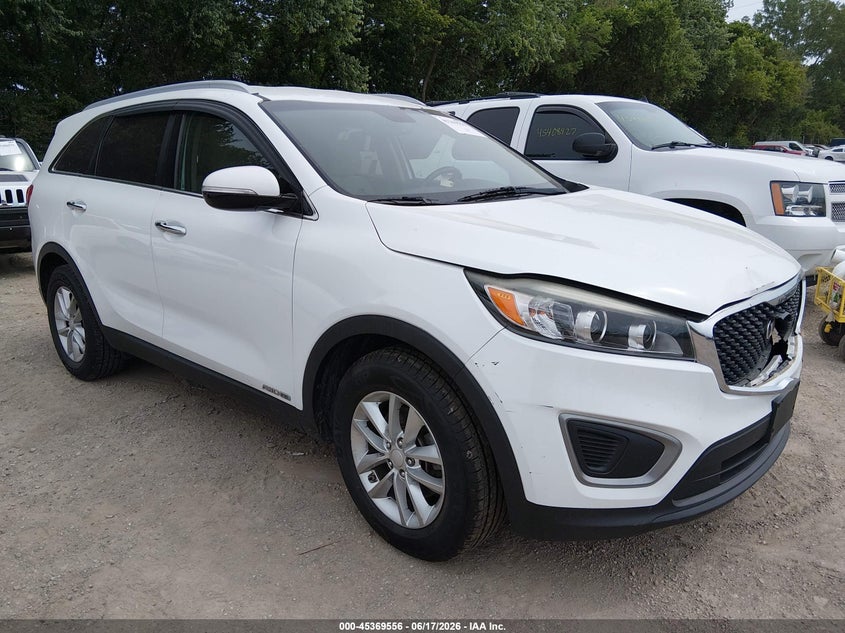 2016 Kia Sorento VIN 5XYPGDA56GG113127 IAAI salvage auction — FRONT END, Salvage (Indiana), sold $2,250 on 2026-07-23 (photo 1)
