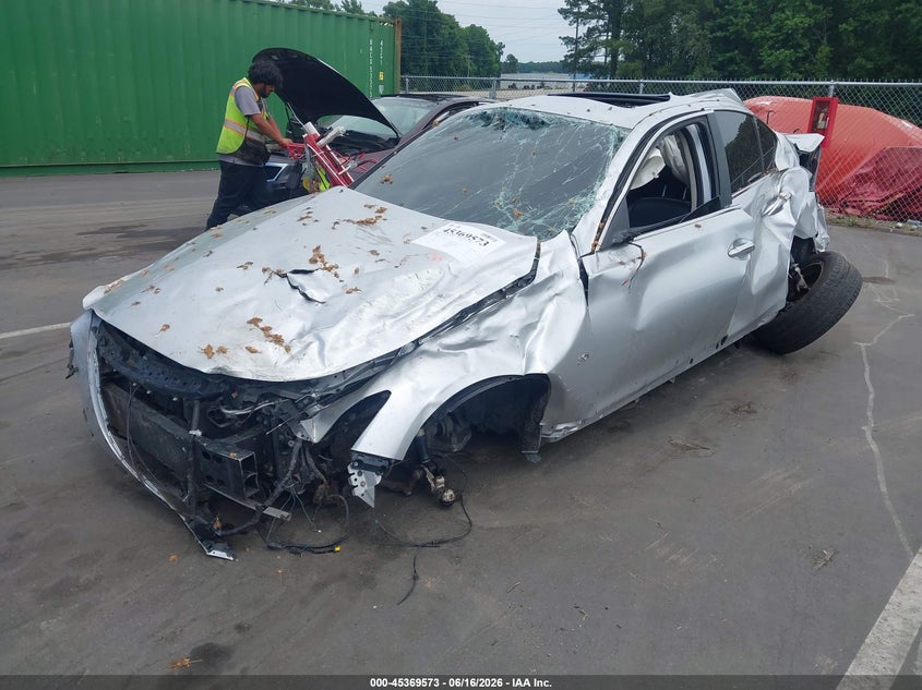 2020 Infiniti Q50 VIN JN1EV7APXLM205594 IAAI salvage auction — ROLLOVER, Salvage (Idaho), sold $1,700 on 2026-07-15 (photo 2)