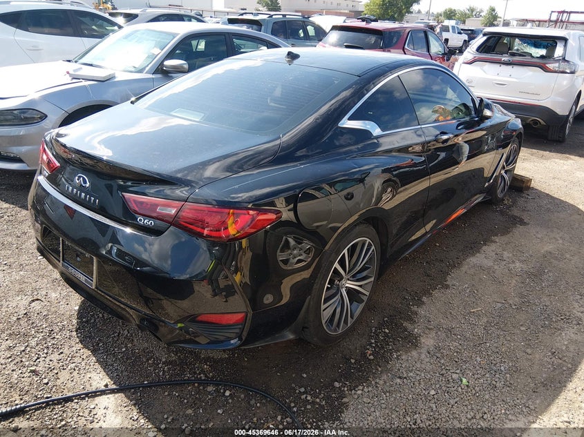 2019 Infiniti Q60 VIN JN1EV7EL7KM291596 IAAI salvage auction — HAIL, Clear (Oklahoma), sold $9,300 on 2026-08-01 (photo 4)