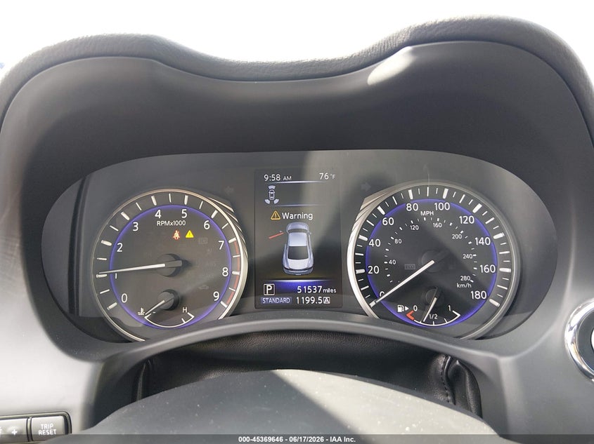 2019 Infiniti Q60 VIN JN1EV7EL7KM291596 IAAI salvage auction — HAIL, Clear (Oklahoma), sold $9,300 on 2026-08-01 (photo 7)