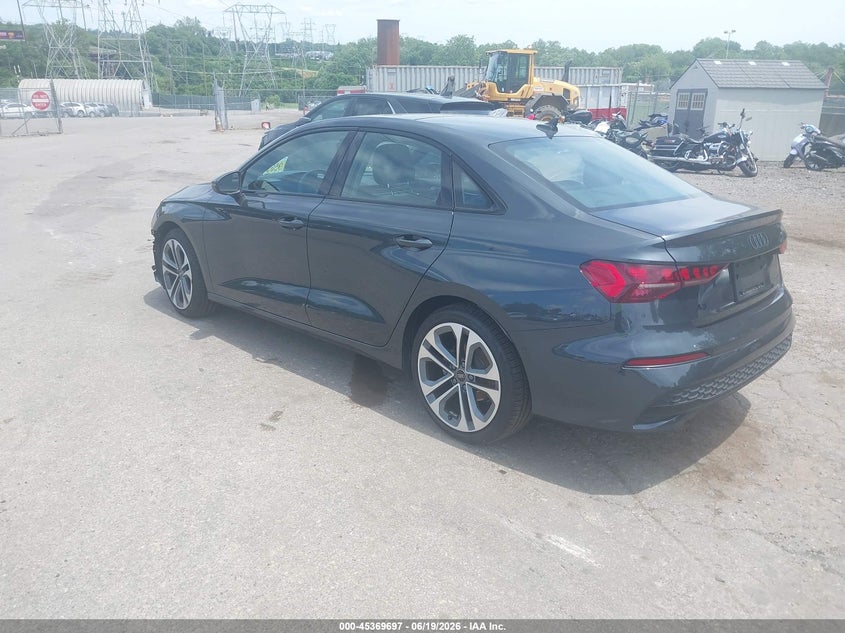 2025 Audi A3 VIN WAUGUDGY7SA126405 IAAI salvage auction — RIGHT SIDE, Salvage (Pennsylvania), sold $25 on 2026-07-24 (photo 3)