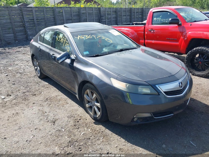 2012 Acura Tl VIN 19UUA8F55CA007834 IAAI salvage auction — SIDE, Clear (Massachusetts), sold $475 on 2026-07-11 (photo 1)