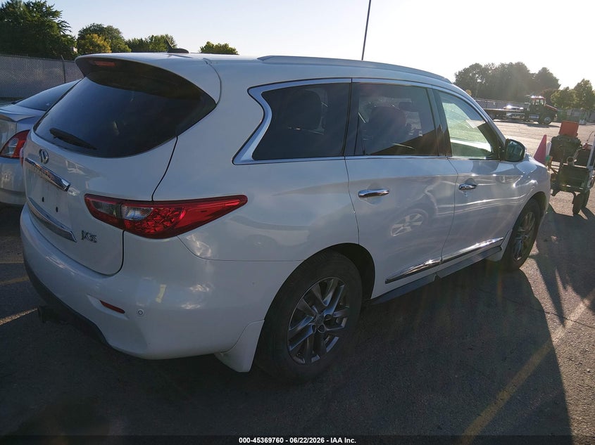 2013 Infiniti Jx35 VIN 5N1AL0MM5DC329818 IAAI salvage auction — NORMAL WEAR, Clear (Idaho), sold $1,350 on 2026-07-10 (photo 4)